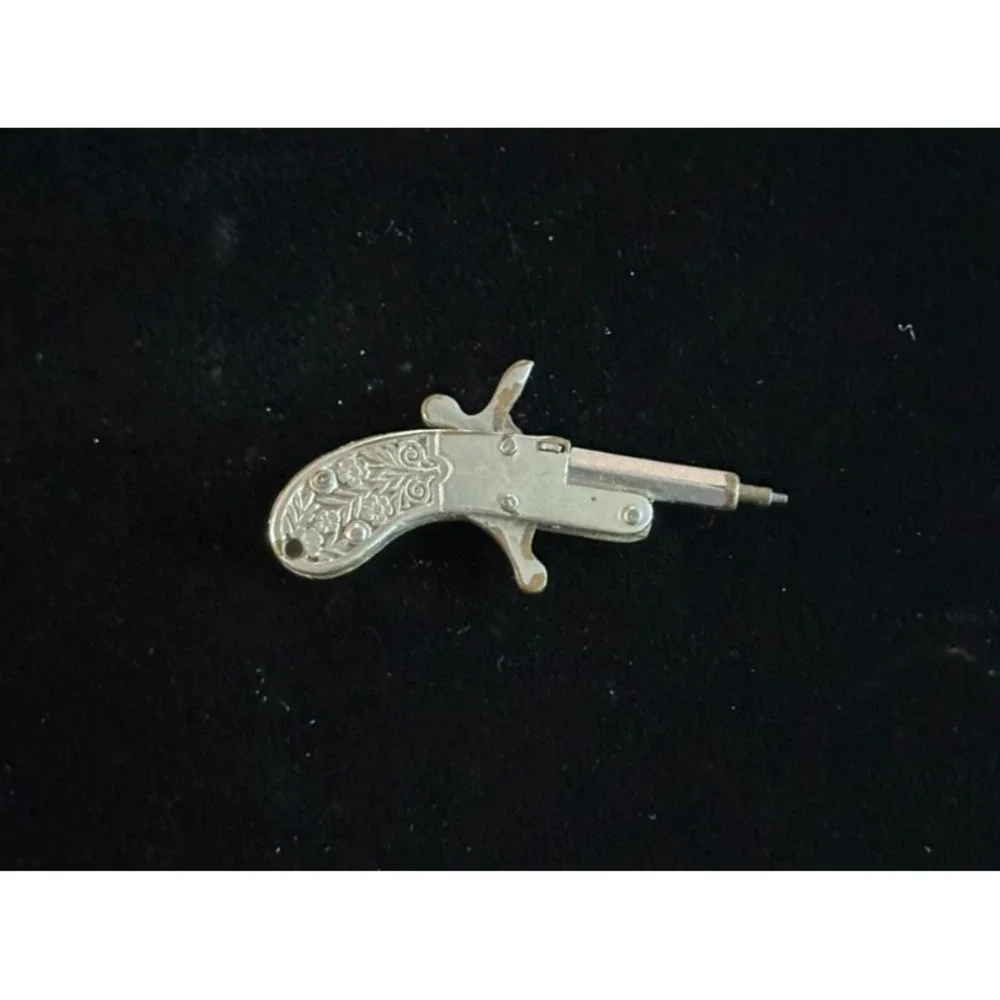 Vintage Miniature 2mm Berloque Pinfire Toy Pistol Japan Collectible‎ Memorabilia